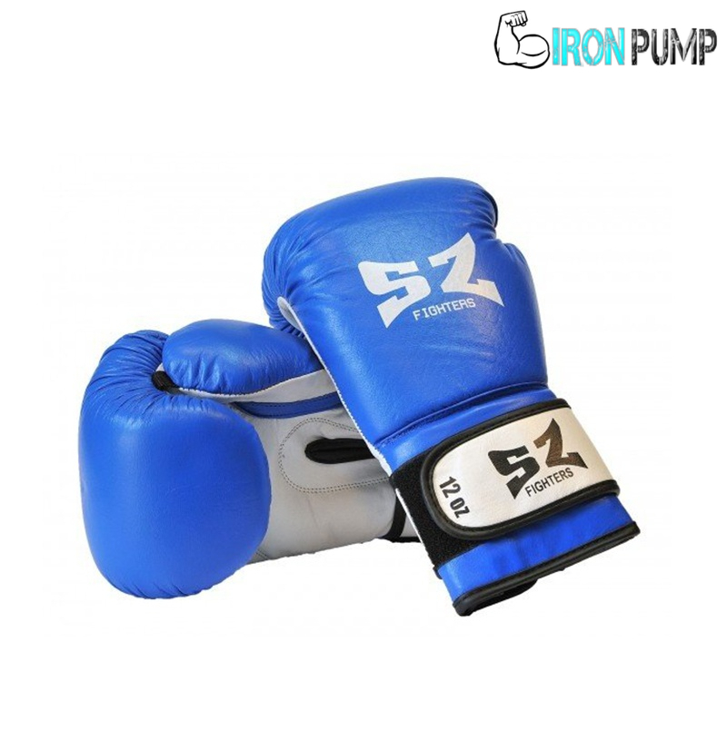 SZ FIGHTERS - БОКСОВИ РЪКАВИЦИ ЕСТЕСТВЕНА КОЖА - СИН ЦВЯТ