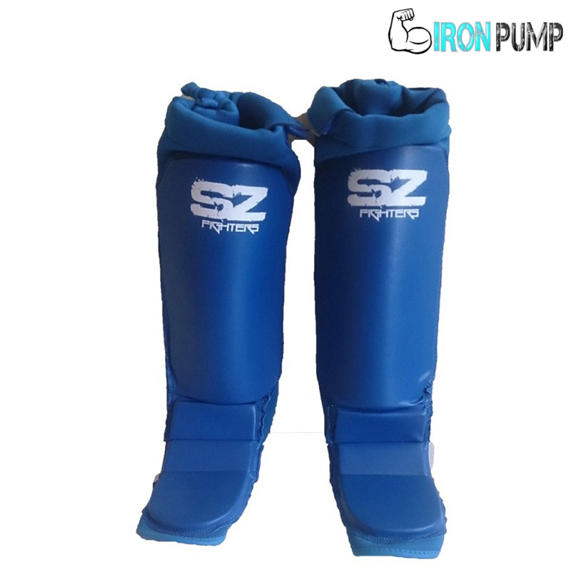 MMA ПРОТЕКТОРИ ЗА КРАКА ИЗКУСТВЕНА КОЖА-СИНИ