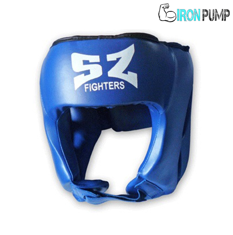 SZ FIGHTERS - БОКСОВА КАСКА (ЕСТЕСТВЕНА КОЖА) - Син ЦВЯТ