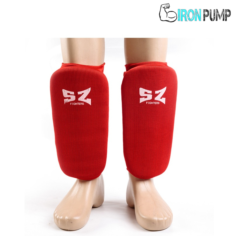 SZ FIGHTERS - ПАМУЧНИ ПРОТЕКТОРИ ЗА КРАКА БЕЗ ПРОТЕКЦИЯ НА ХОДИЛОТО - ЧЕРВЕНИ